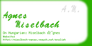 agnes miselbach business card